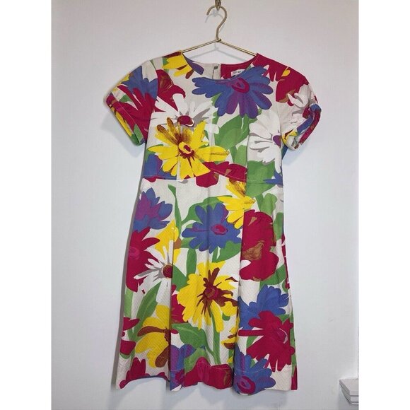 See by Chloe Womens Short Sleeve Scoop Neck Floral Dress Multicolor Size 44/8 - Picture 1 of 15